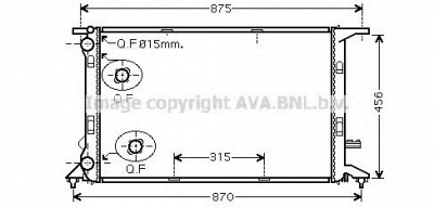 AVA QUALITY COOLING aia2292 -  Радиатор, охлаждение двигателя